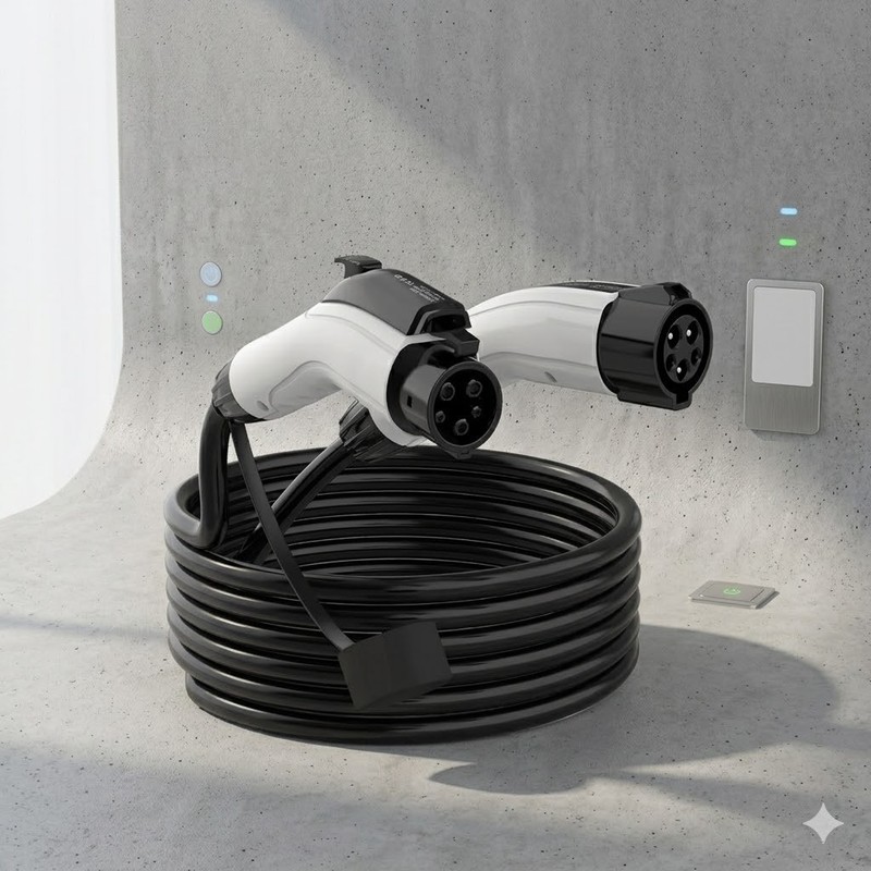EV Extension Cord J1772 Type 1 Charging Cable 32A 250V IP54 EVSE