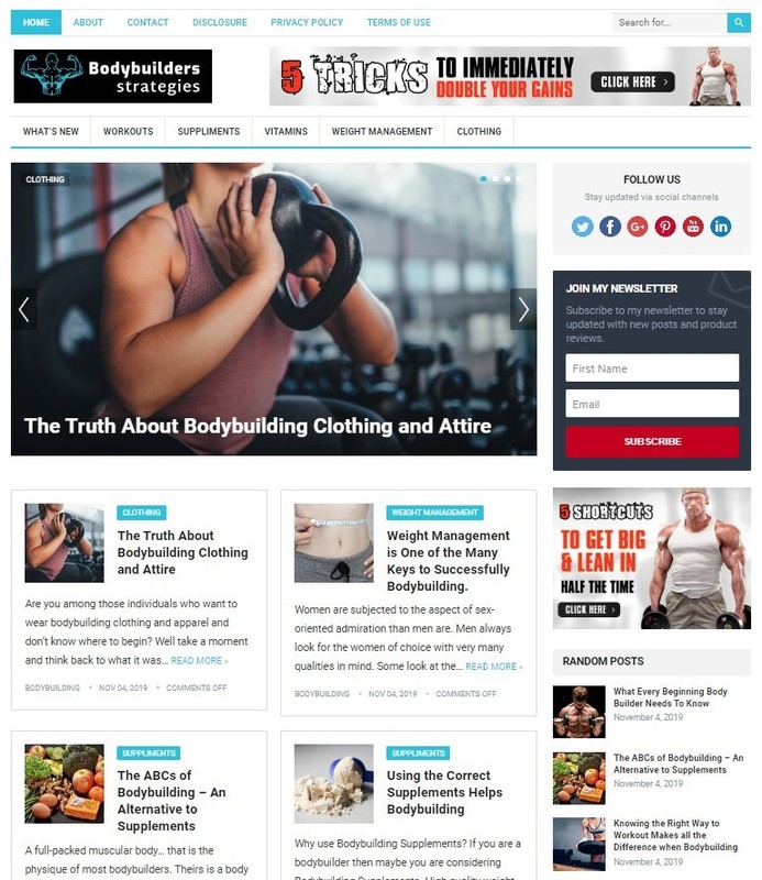 DFY BODYBUILDING WORDPRESS THEME+FREE SETUP PRE-DESIGNED BANNERS AND ADS