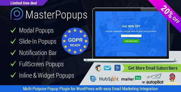 Master Popups GPL v3.8.7 – Popup Plugin for WordPress & Popup Editor