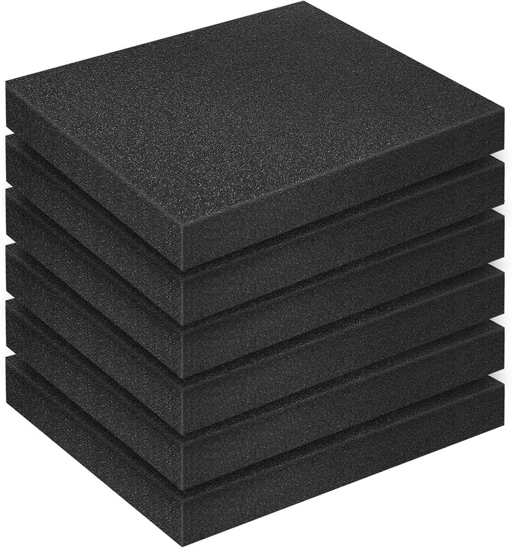 6 Pack Polyurethane Foam Sheets 16x12x2 Inch Cuttable Case Insert Tool Box Liner