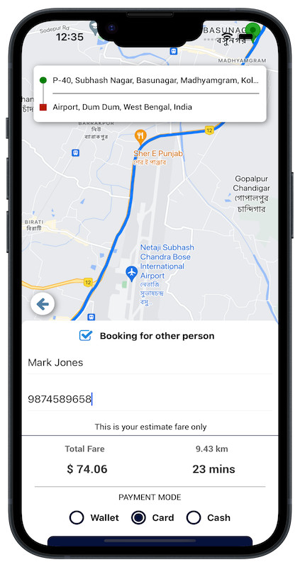 Exicore Taxi Mobile App | React Native Ride Booking Solution | Android & iOS gallery