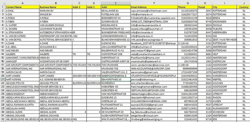 200K NETHERLANDS Business Email Database B2B contact leads (Digital Download) gallery