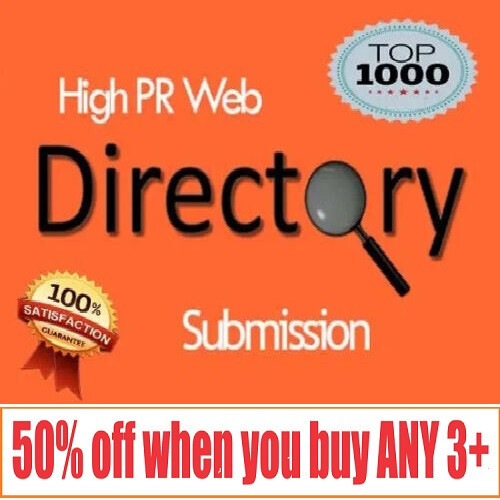 1000 Dofollow Directory Submissions/SEO Backlinks [100% manual work]