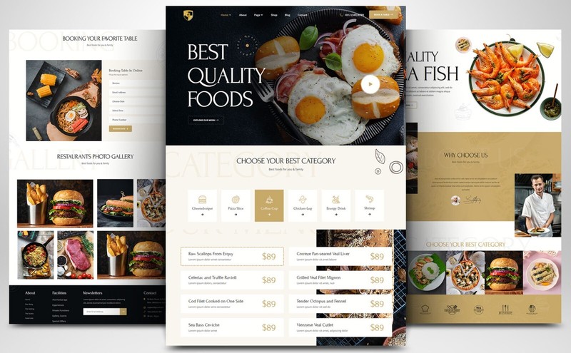 CUSTOM PROFESSIONAL WEBSITE FOR RESTAURANTS CAFé FOOD & DRINK BUSINESS WORDPRESS gallery