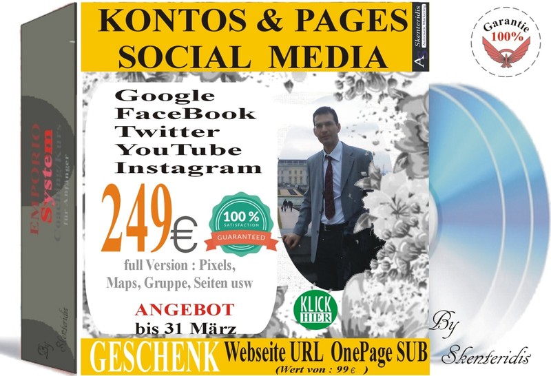 ACCOUNT SOCIAL MEDIA Create Bundle 5Main Social Media Accounts Only £249