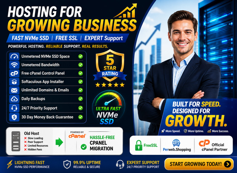 Hosting for Growing Business – 🌟 Unlimited SSD, Free SSL Bonus | Only $14.99/Yr