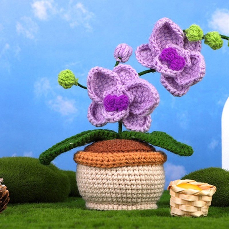 Complete DIY Potted Plant Flower Crochet Kits for Home Decorations Birthday Gift gallery