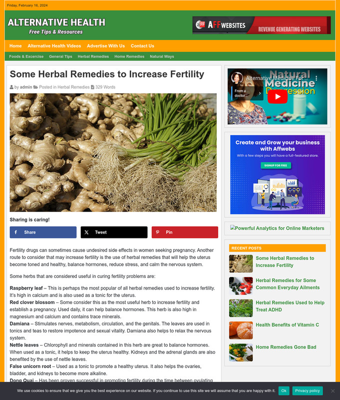 ALTERNATIVE HEALTH REMEDIES Tips Website Business For Sale - Work From Home gallery