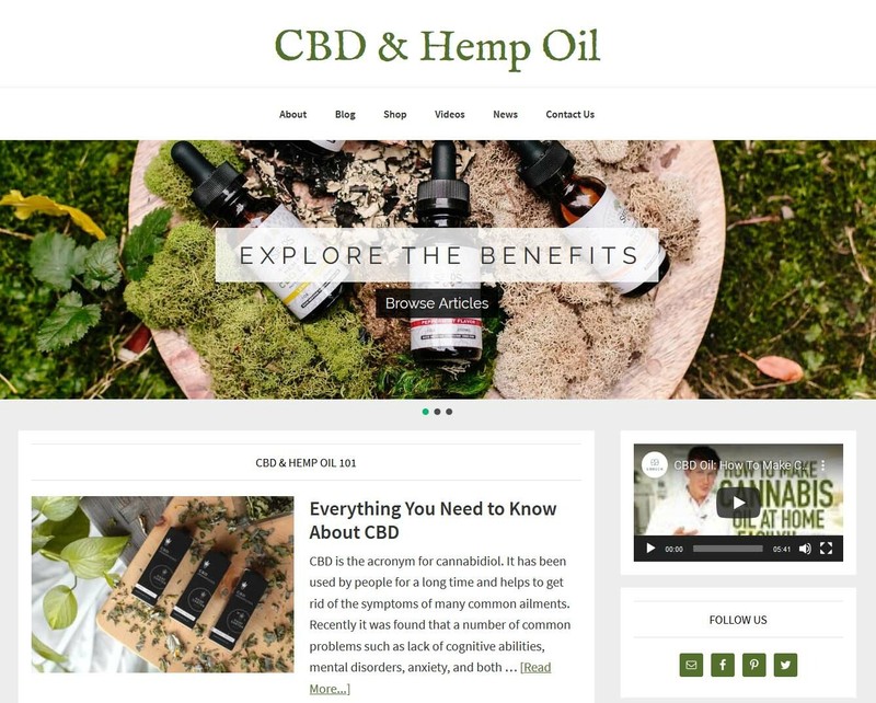 [NEW DESIGN] * Benefits of Hemp Oil Website * affiliate blog AUTO CONTENT