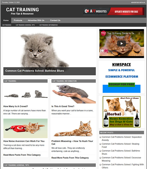 CAT TRAINING Website Business For Sale – Work From Home Internet Business