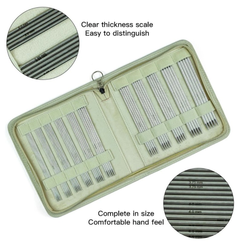 2.0mm-6.0mm Double Pointed Stainless Steel Knitting Needle for Knitting Weaving gallery