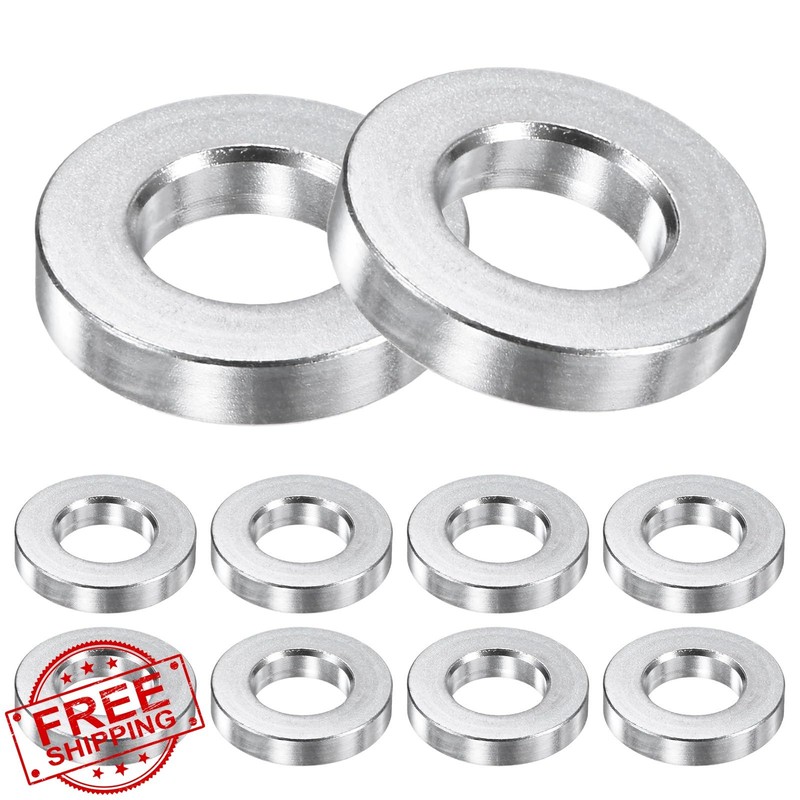 M METERXITY 10pc M10 Aluminum Spacers 10.5mm ID x 20mm OD x 4mm L