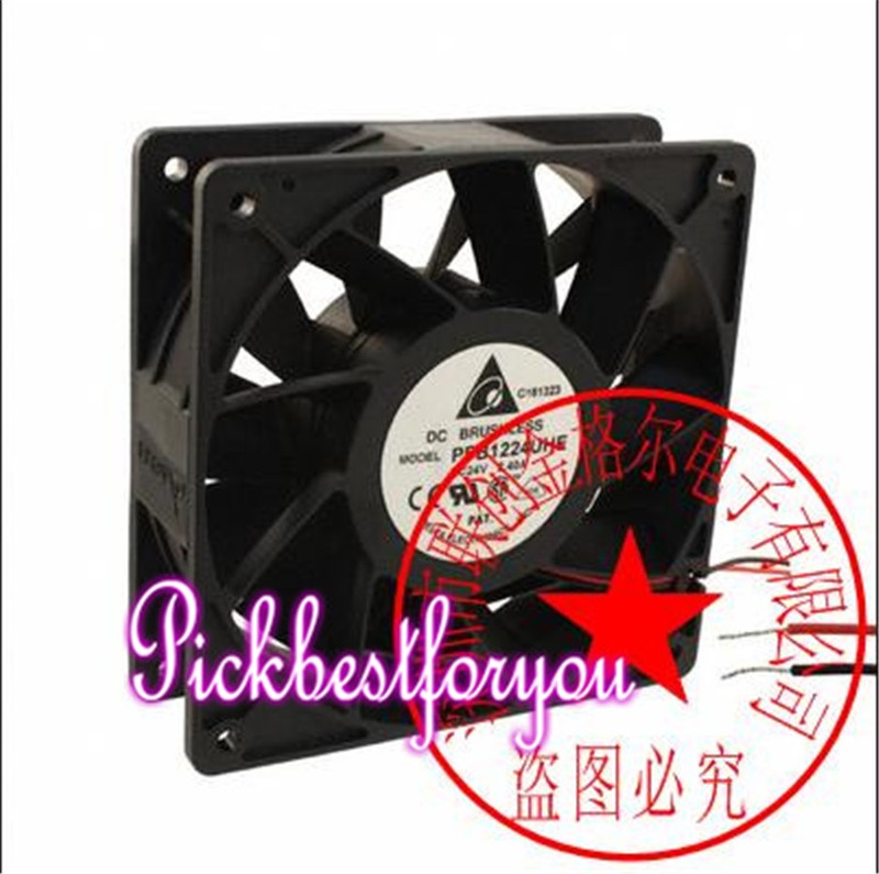1PC Delta PFB1224UHE -8F53 24V 2.40A 2wire cooling fan #MS74 QL