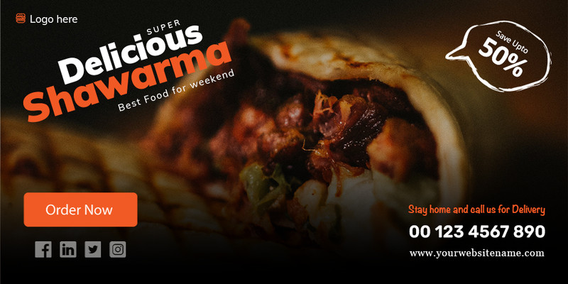 Delicious Shawarma Social Media Marketing Templates gallery