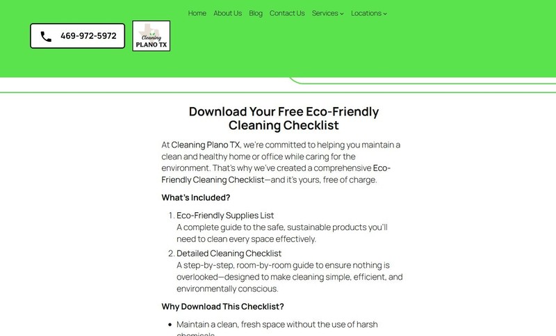 Cleaning business website with full content and social media accounts gallery