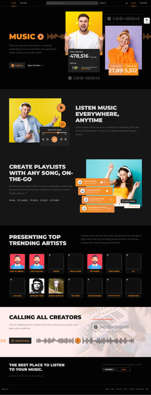 Soundra - Music Sharing & Streaming PHP Platform | SaaS Ready | Full Source Code gallery