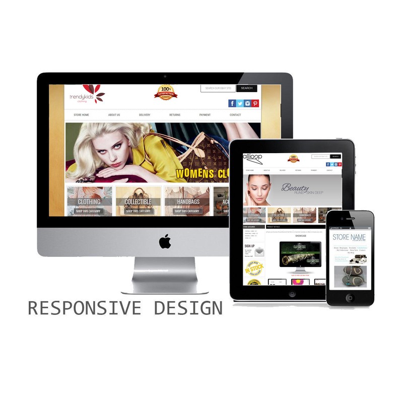 Ebay store and Listing Template design, auctiva, inkfrog, Vintage DESIGN 2021
