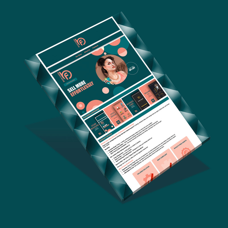Mobile-Optimized Responsive HTML eBay Listing Templates | Custom Header Footer gallery