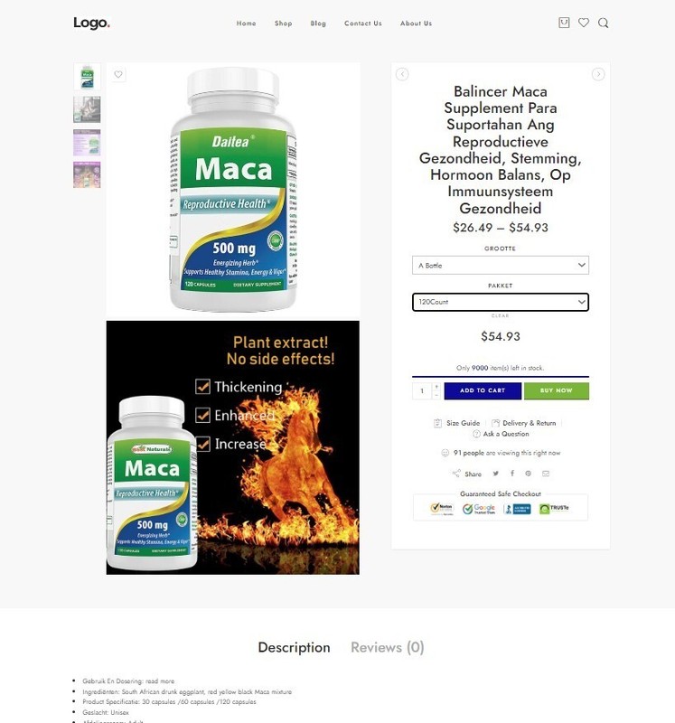 Black Maca Store Website, Make Money with Affiliate and Drop Shipping gallery