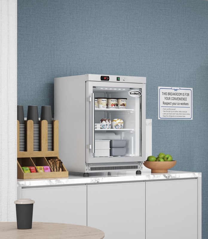 KoolMore 24 in. Commercial Manual Defrost Countertop Display Freezer in White... gallery