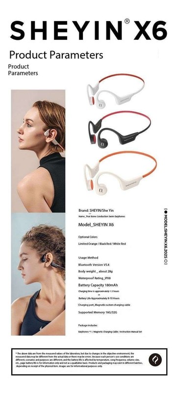 SHEYIN X6 Bone Conduction Bluetooth Headphones with Ultra Long Battery Life gallery
