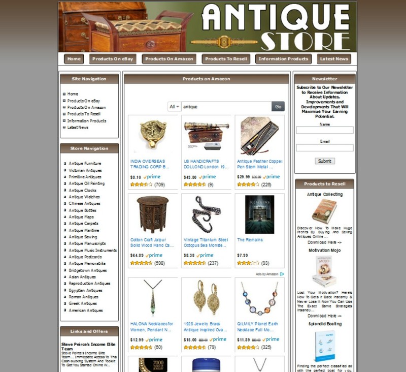 ANTIQUE STORE - Make Money With Your Own Amazon Store Business Website gallery