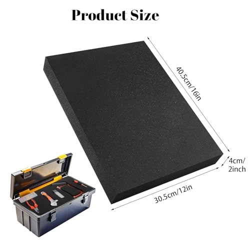 6 Pack Polyurethane Foam Sheets 16x12x2 Inch Cuttable Case Insert Tool Box Liner gallery