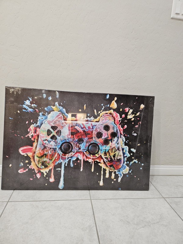 Gamer Wall Decor Painting FRAMED Canvas Print gallery