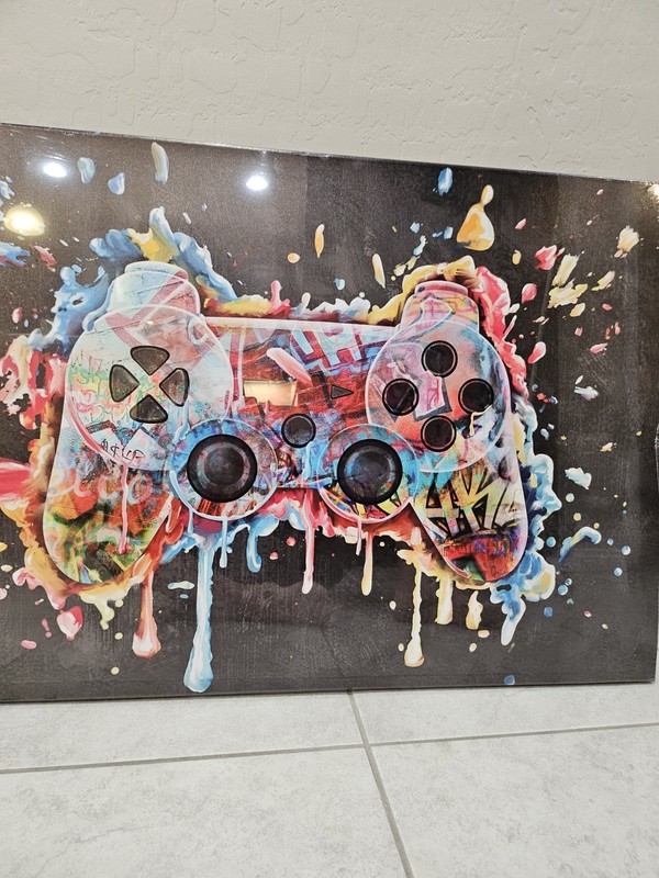Gamer Wall Decor Painting FRAMED Canvas Print gallery