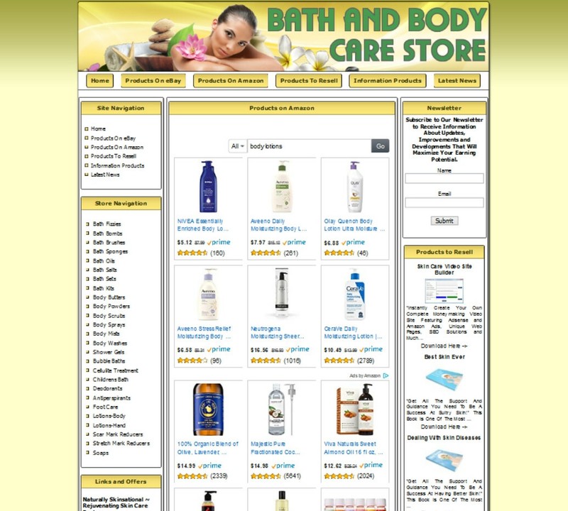 New Bath and Body Store Online Business Website For Sale, Free Domain Name gallery