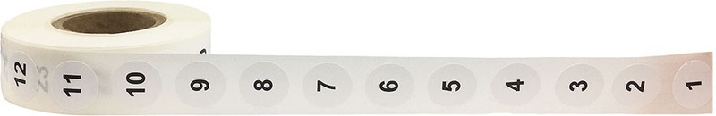 Consecutive Numbers 1-50 Labels | .5" Round | 20 Sets of 50 | 1000 Pack gallery