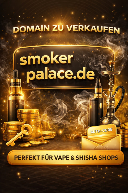 smokerpalace.de domain – vape shop shisha e-cigarette branding