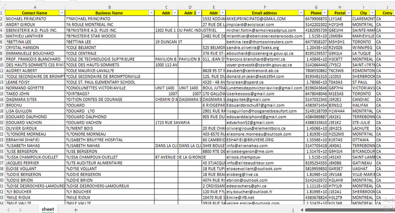 1 Million CANADA Business Email Database list B2B Contact leads Excel CSV 2026 gallery