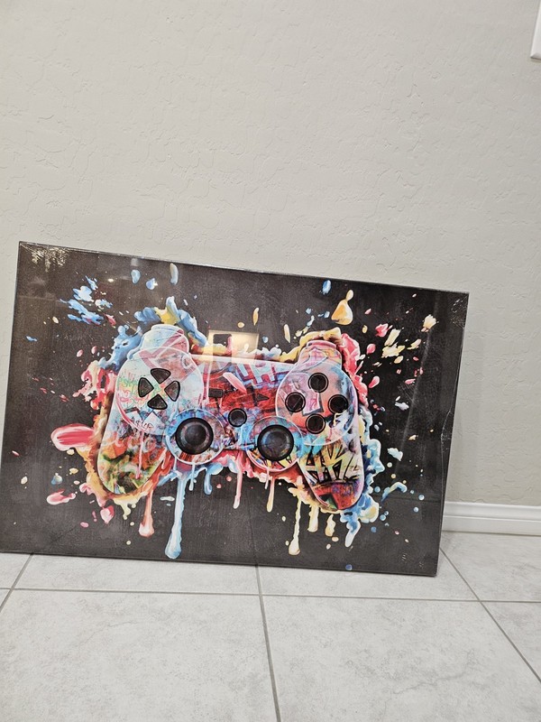Gamer Wall Decor Painting FRAMED Canvas Print gallery