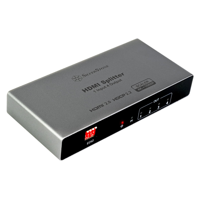 Silverstone Technology Hs14 4K Hdmi2.0 Splitter 1 In 4 Out Sst-Hs14 Rl-Hs14