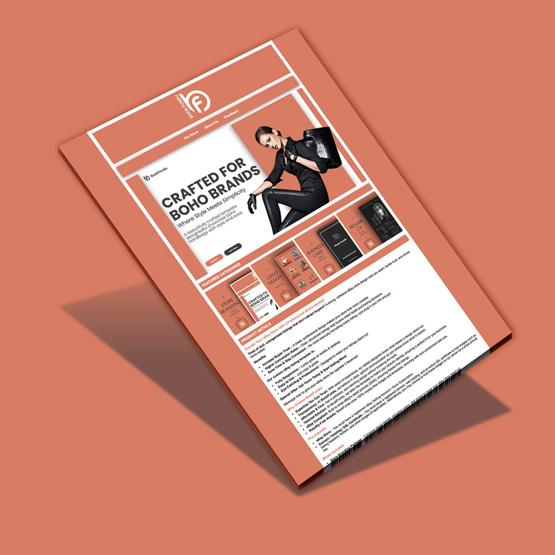 Custom eBay HTML Listing Template | Mobile-Optimized & Fully Customizable | Boho