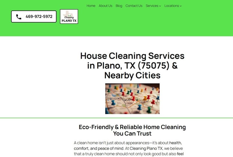 Cleaning business website with full content and social media accounts gallery