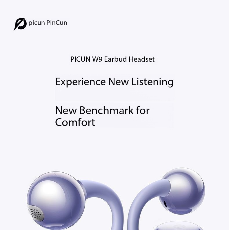 Pincun W9 Pro Bone Conduction Bluetooth Headphones, Open Wireless, Non-In-Ear gallery