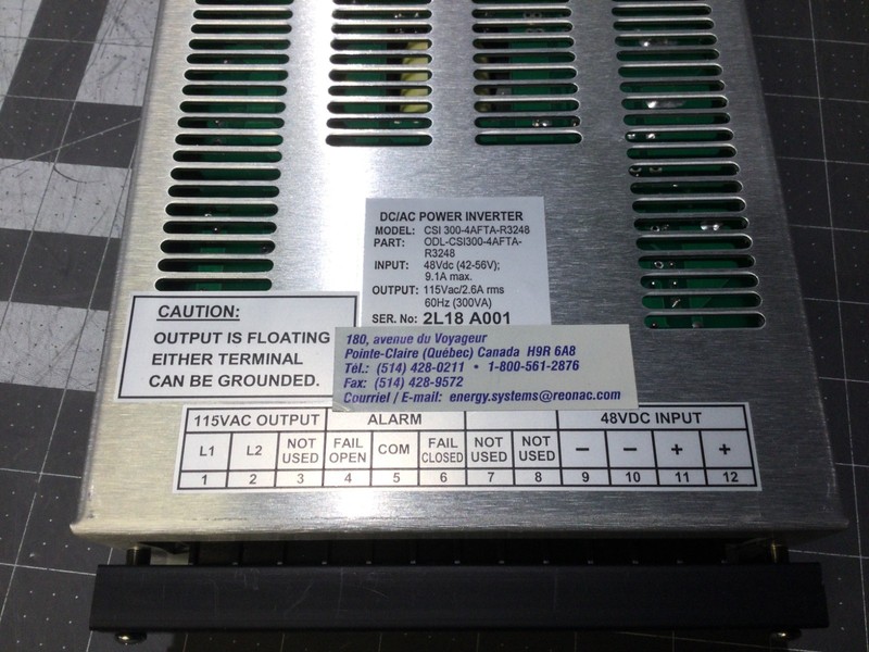 DC/AC Power Inverter CSI 300-4AFTA-R3248 48VDC to 115VAC 300VA Industrial Unit gallery