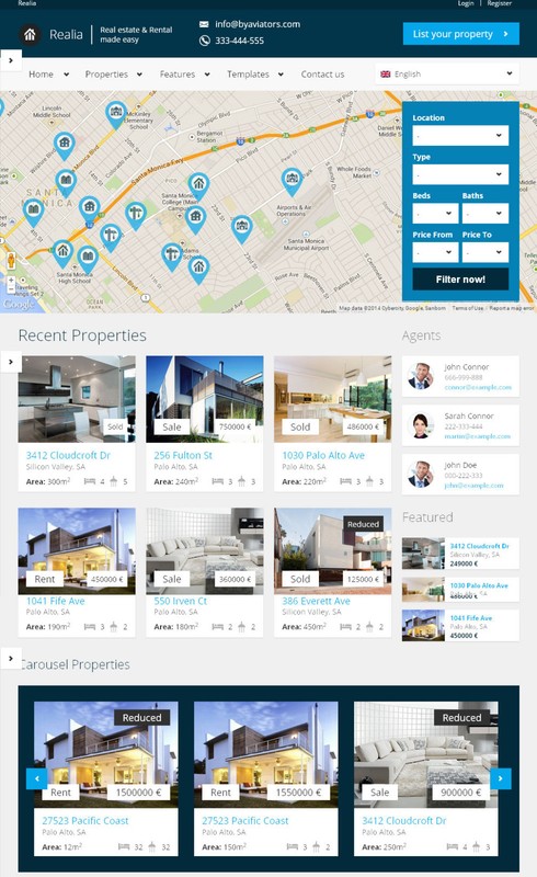 Real Estate Website + Free Installation + Hosting
