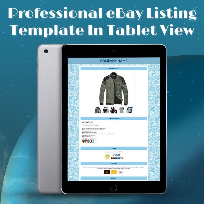 eBay Listing Template Responsive Mobile Design HTML Professional Design gallery