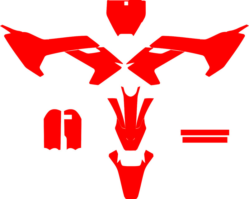 HUSQVARNA TC 50 2017 2018 2019 2020 vector template a escala 1:1