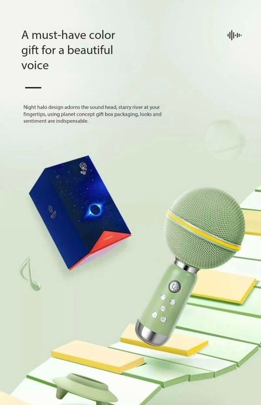Elvis Audio Inspiration Little Planet Microphone Bluetooth Speaker Home Singing gallery