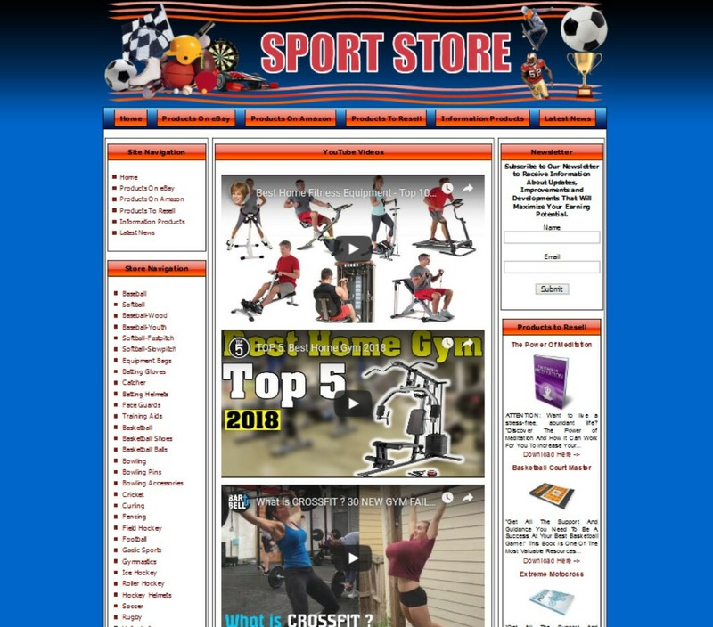 SPORT STORE WEBSITE BUSINESS FOR SALE. Amazon Store with Adsense