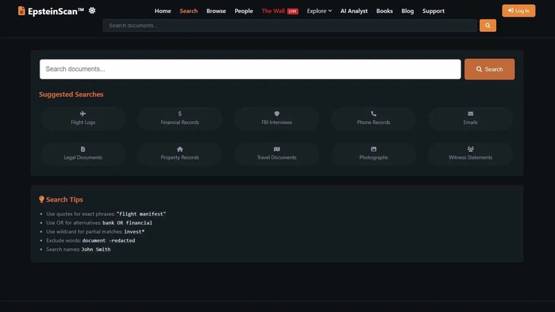 For Sale: EpsteinScan.org - 1.4M Document Search Engine Website | 441K+ Visitors gallery