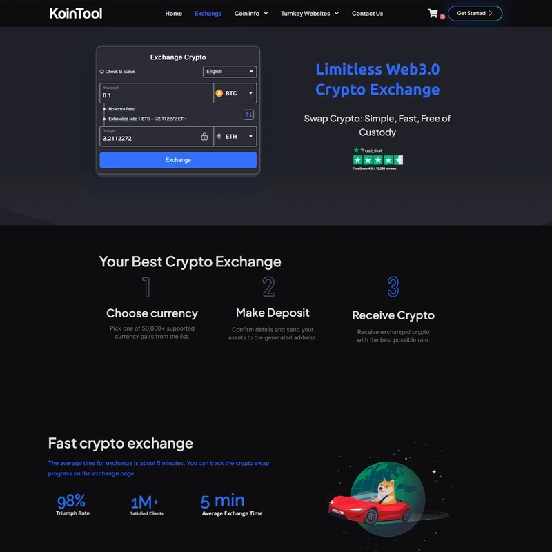 Automated Defi Swap Crypto Exchange Website Turnkey Business Opportunity No KYC!