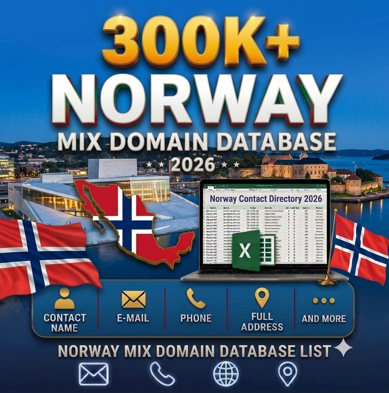 300K NORWAY Email Database list 2026 | Contact Leads (Digital Download) gallery