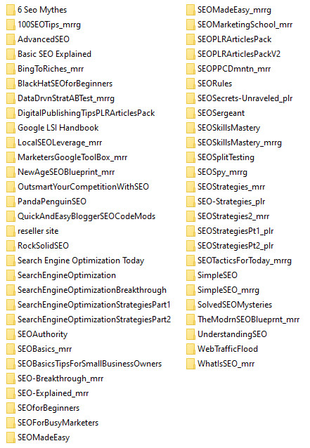 1,132 e-books & articles on SEO, in English with PLR and MRR license gallery