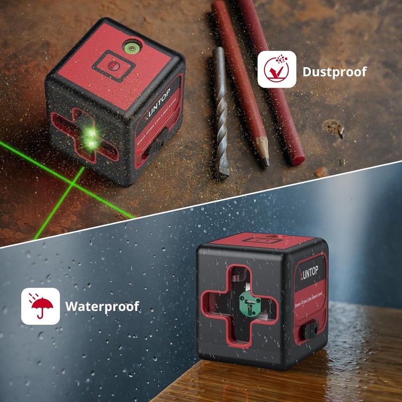 XUNTOP 100Ft Laser Level Self Leveling (±3°) with ±1.5mm/5m Accur gallery