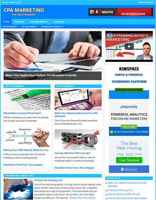 CPA Marketing Website Business For Sale - Work From Home Business Opportunity
